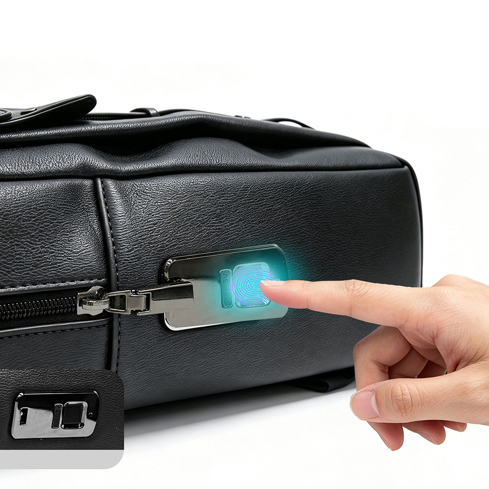 Lenyes LB735 Vesnara Serisi Parmak İzi Kilitli Su Geçirmez 15 inç Laptop ve Notebook Sırt Çantası - 3