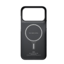 Apple iPhone 18 Pro Max Kılıf M-safe Şarj Özellikli 1500D Aramid Karbon Fiber Pitaka Ultra-Slim Classic Serisi Black-Grey Twill Kapak - 2
