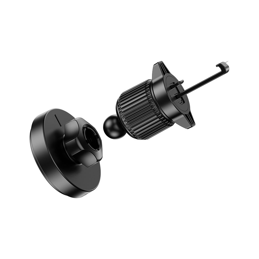 Wiwu CH-325 M-safe Şarj Özellikli Aramid Fiber Qi2 Teknolojili Havalandırma Tasarım Araç Telefon Tutucu 15W - 4