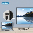 Go-Des GD-CT082 HDTV HDMI Adaptör 8K HD 2.1 Versiyon Görüntü Aktarım Cihazı - 2