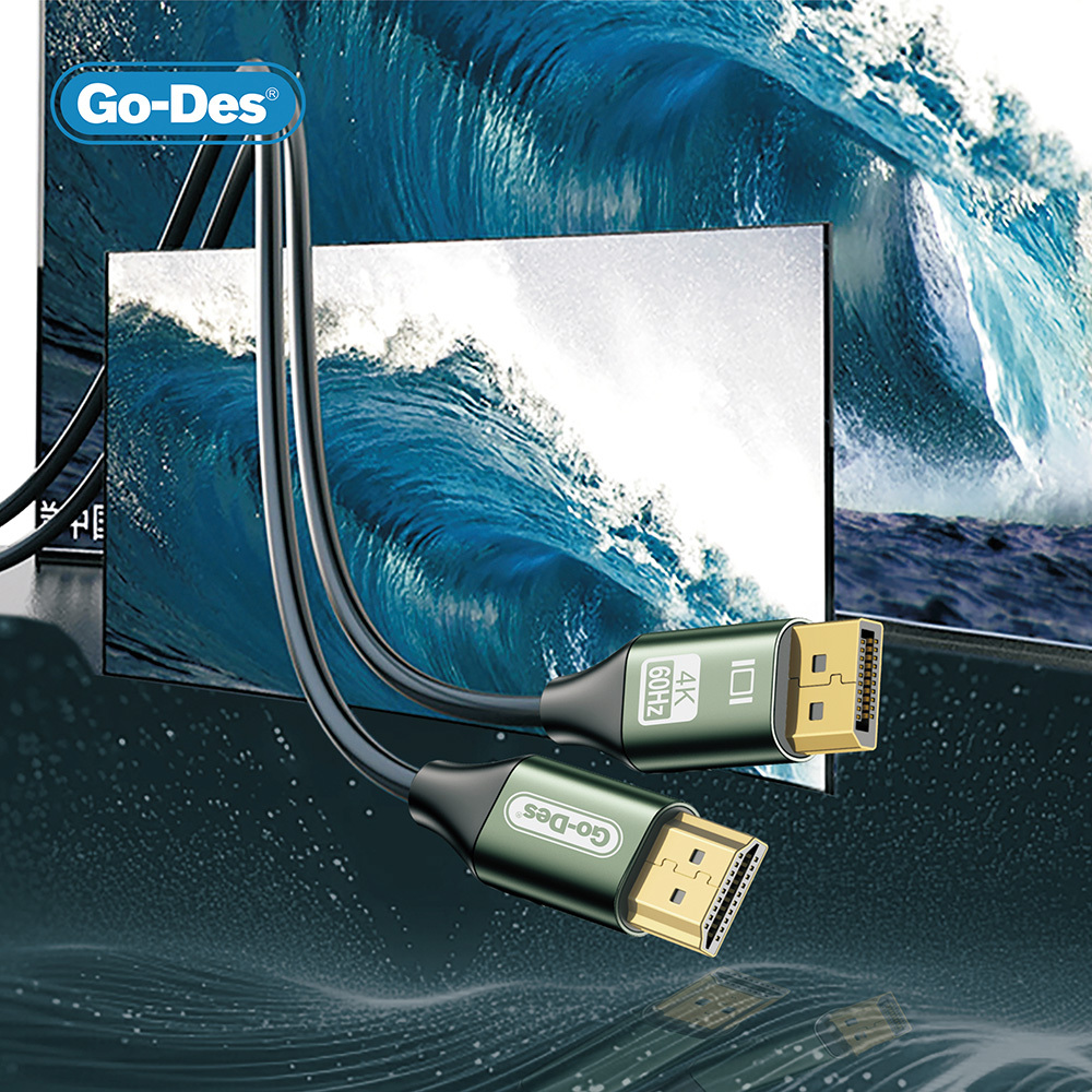 Go-Des GD-HM831 4K@60Hz HDMI to Display Port Kablo 2 Metre - 2