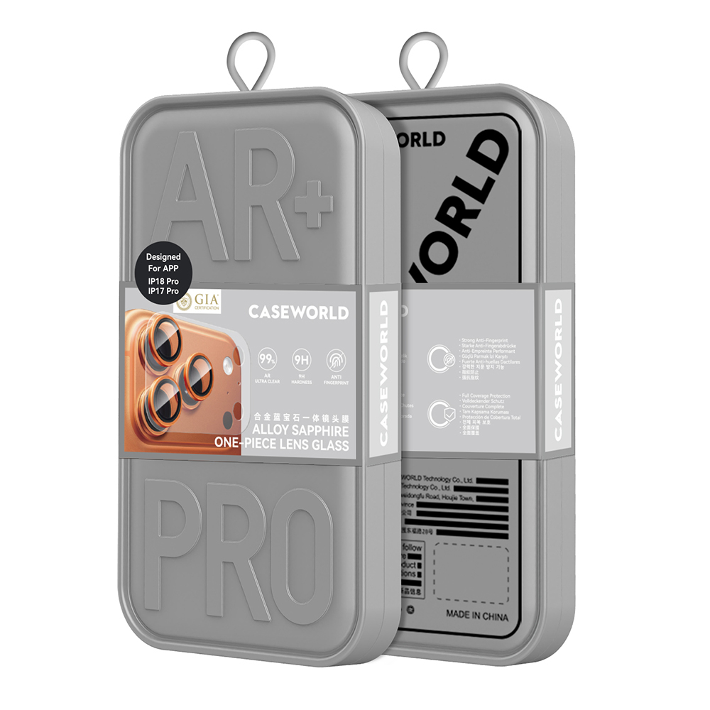 Apple iPhone 18 Pro CaseWorld Alloy Sapphire Safir One-Piece Anti Reflective Safir Kamera Lens Koruyucu - 5
