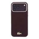 Apple iPhone 18 Pro Kılıf Lacoste Orjinal Lisanslı M-Safe Şarj Özellikli PVC Yarı Pike Desenli Arka Yüzey İkonik Timsah Dokuma Logolu Kapak - 2