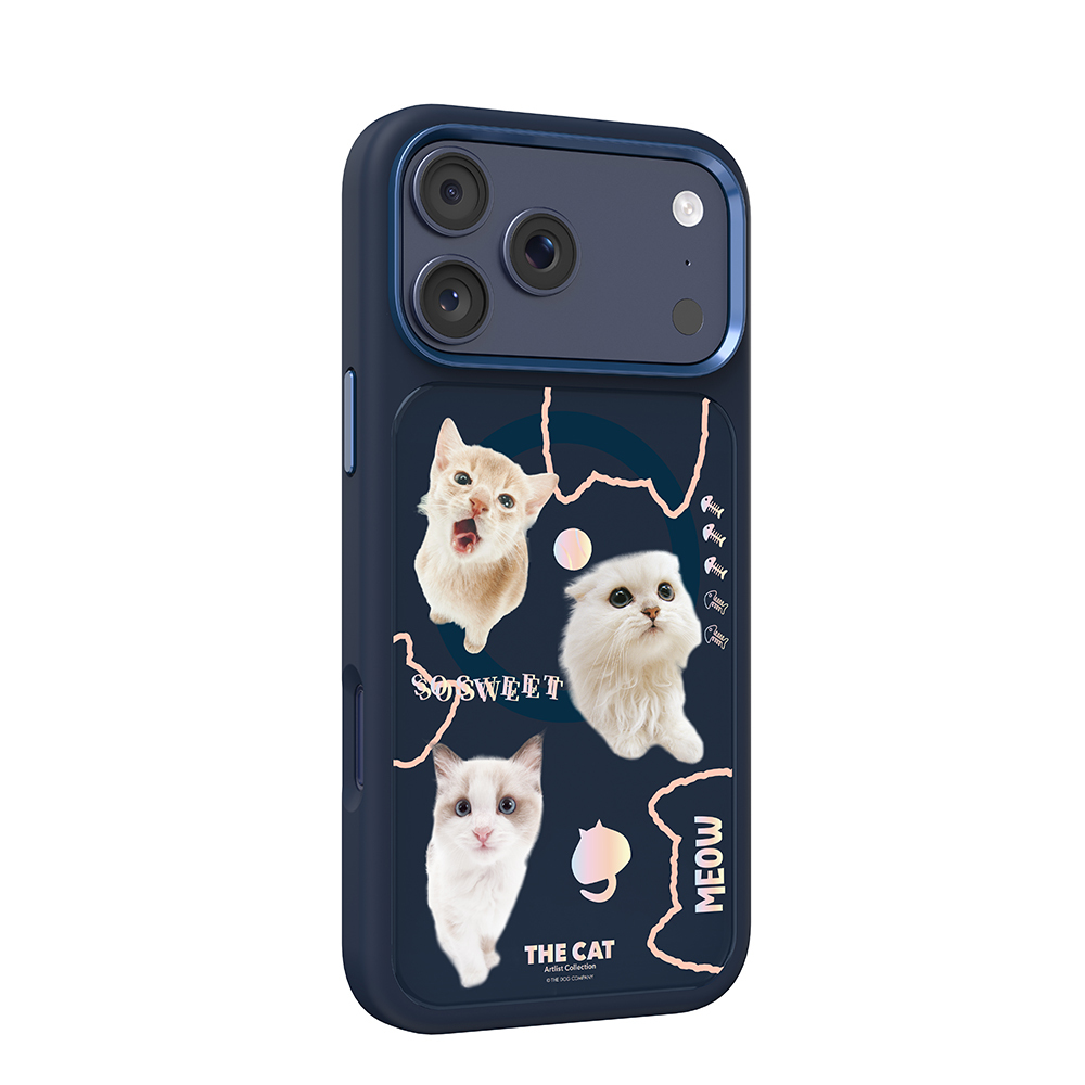Apple iPhone 18 Pro Kılıf M-safe Şarj Özellikli 3D Baskılı Tasarım Mutural The Cat Serisi Kapak - 1