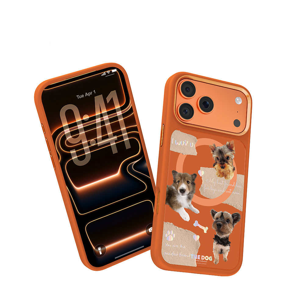 Apple iPhone 18 Pro Kılıf M-safe Şarj Özellikli 3D Baskılı Tasarım Mutural The Dog Serisi Kapak - 3