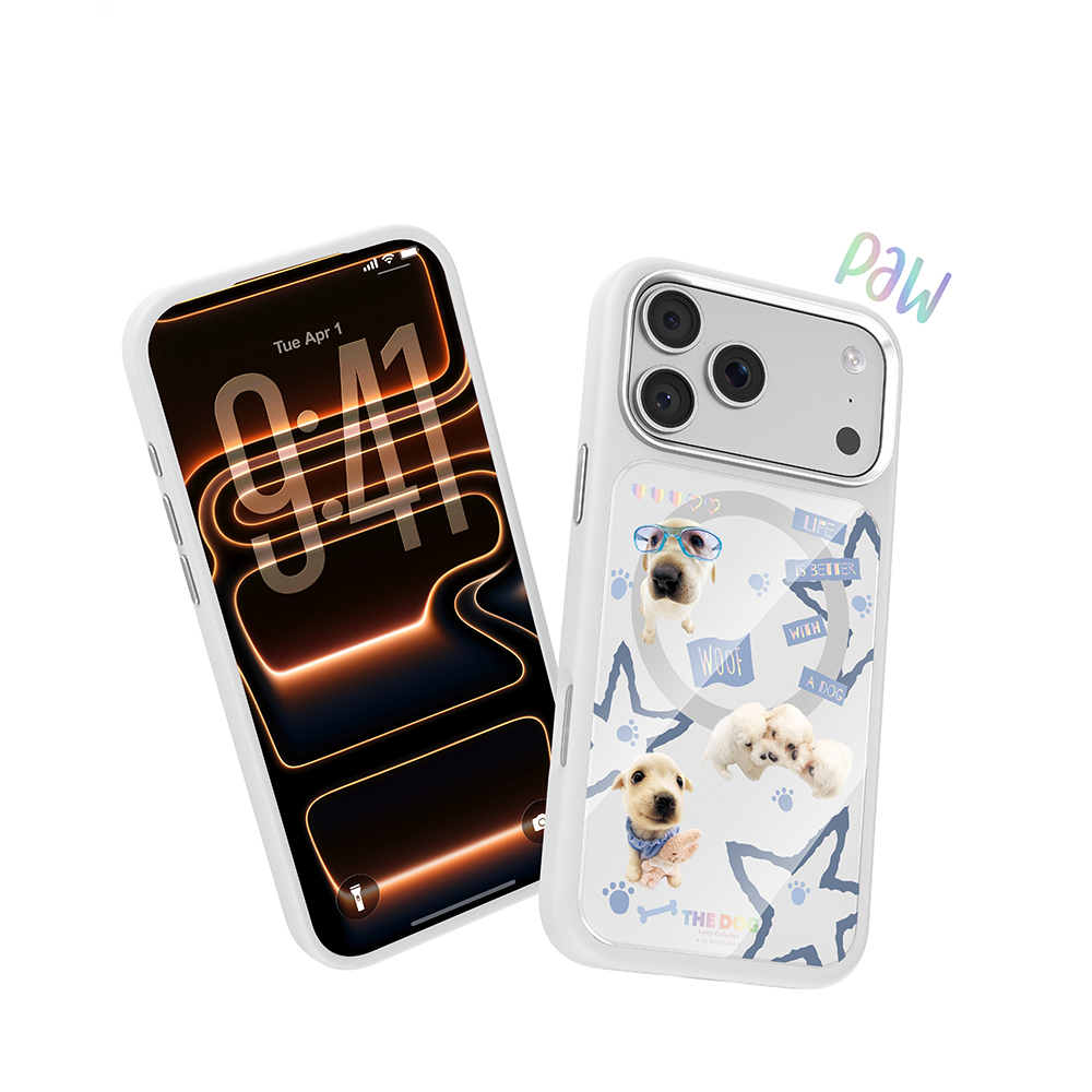 Apple iPhone 18 Pro Kılıf M-safe Şarj Özellikli 3D Baskılı Tasarım Mutural The Dog Serisi Kapak - 3