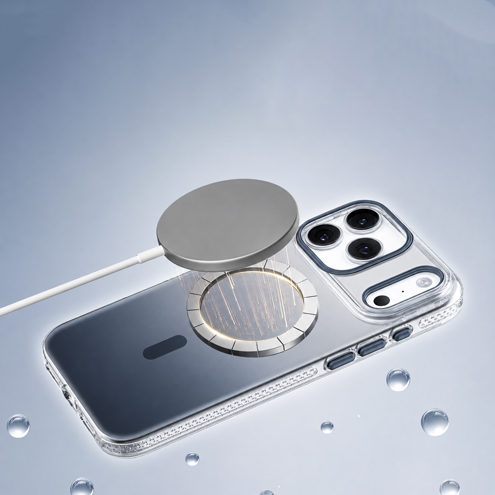 Apple iPhone 18 Pro Max Kılıf M-safe Şarj Özellikli Sararmaya Karşı Dayanıklı Mutural Icesense Serisi Kapak - 3