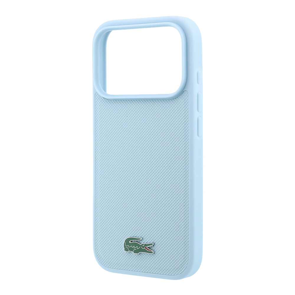 Apple iPhone 18 Pro Max Kılıf Lacoste Orjinal Lisanslı M-safe Şarj Özellikli PU Pike Desenli Metal Logolu Kapak - 5