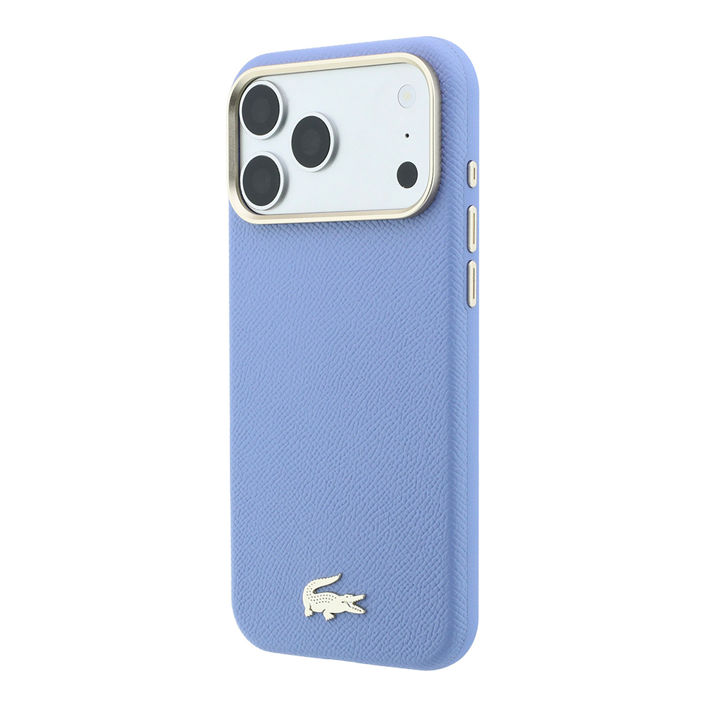 Apple iPhone 18 Pro Max Kılıf Lacoste Orjinal Lisanslı M-Safe Şarj Özellikli PVC Yarı Pike Desenli Arka Yüzey İkonik Timsah Dokuma Logolu Kapak - 1