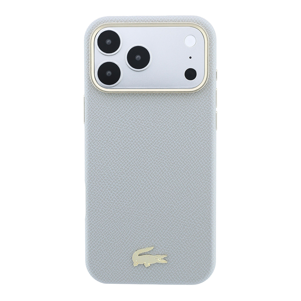 Apple iPhone 18 Pro Max Kılıf Lacoste Orjinal Lisanslı M-Safe Şarj Özellikli PVC Yarı Pike Desenli Arka Yüzey İkonik Timsah Dokuma Logolu Kapak - 2