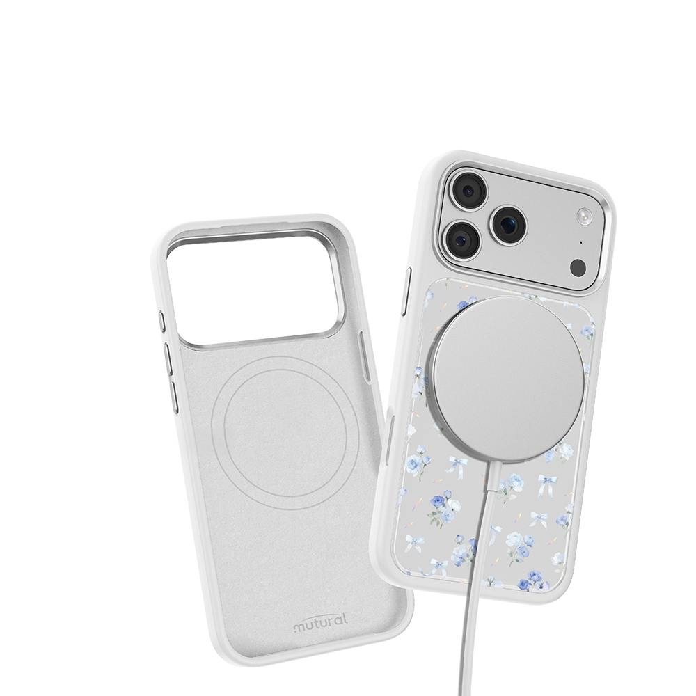 Apple iPhone 18 Pro Max Kılıf M-safe Şarj Özellikli Çiçek Tasarımlı Mutural Flower Serisi Kapak - 1