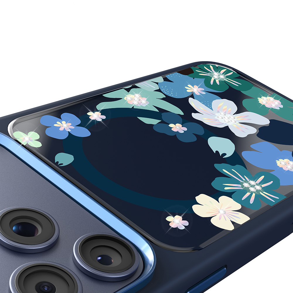 Apple iPhone 18 Pro Max Kılıf M-safe Şarj Özellikli Çiçek Tasarımlı Mutural Flower Serisi Kapak - 5