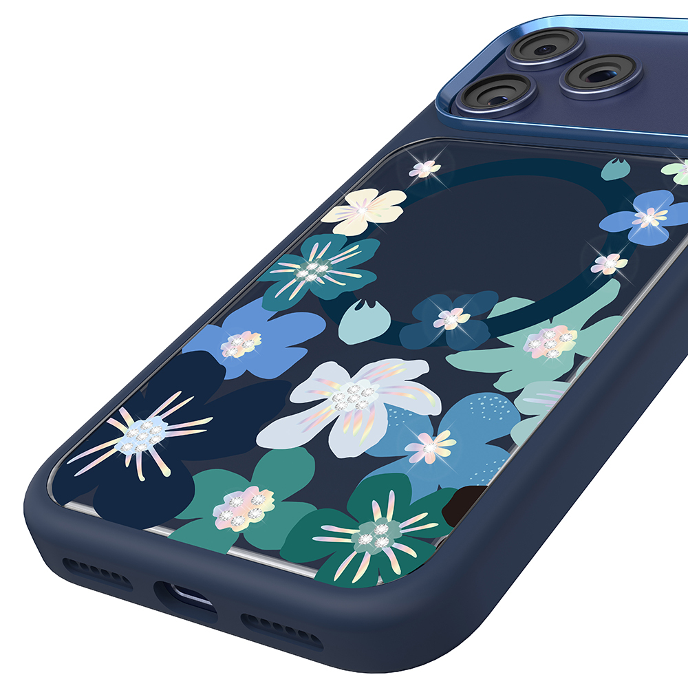 Apple iPhone 18 Pro Max Kılıf M-safe Şarj Özellikli Çiçek Tasarımlı Mutural Flower Serisi Kapak - 6