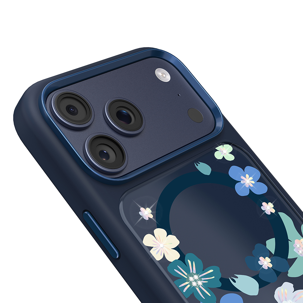 Apple iPhone 18 Pro Max Kılıf M-safe Şarj Özellikli Çiçek Tasarımlı Mutural Flower Serisi Kapak - 8