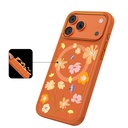 Apple iPhone 18 Pro Max Kılıf M-safe Şarj Özellikli Çiçek Tasarımlı Mutural Flower Serisi Kapak - 4