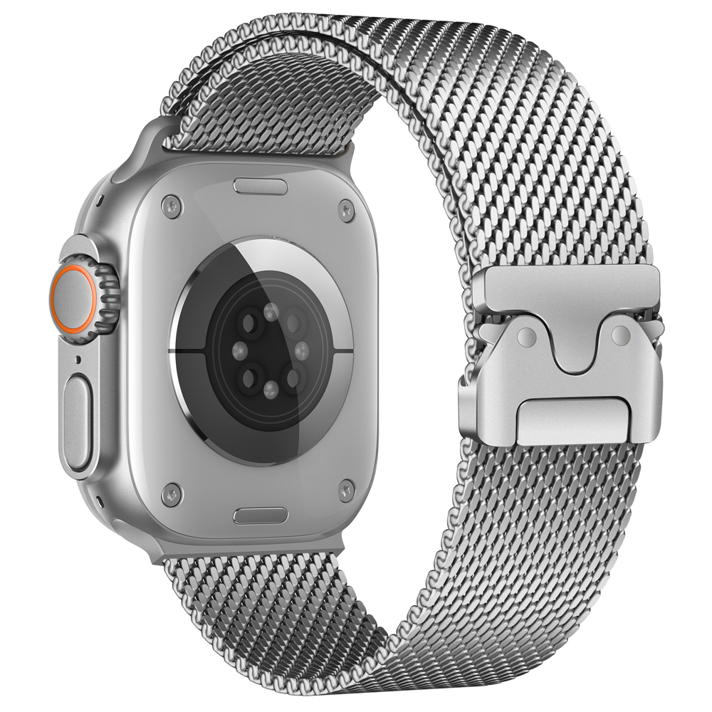 Apple Watch Ultra 49mm Uyumlu Zore KRD-121 Metal Hasır Kordon - 3