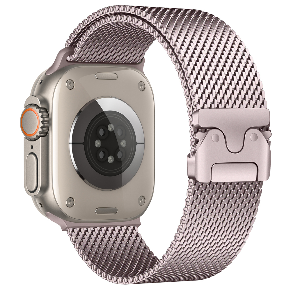 Apple Watch Ultra 49mm Uyumlu Zore KRD-121 Metal Hasır Kordon - 6
