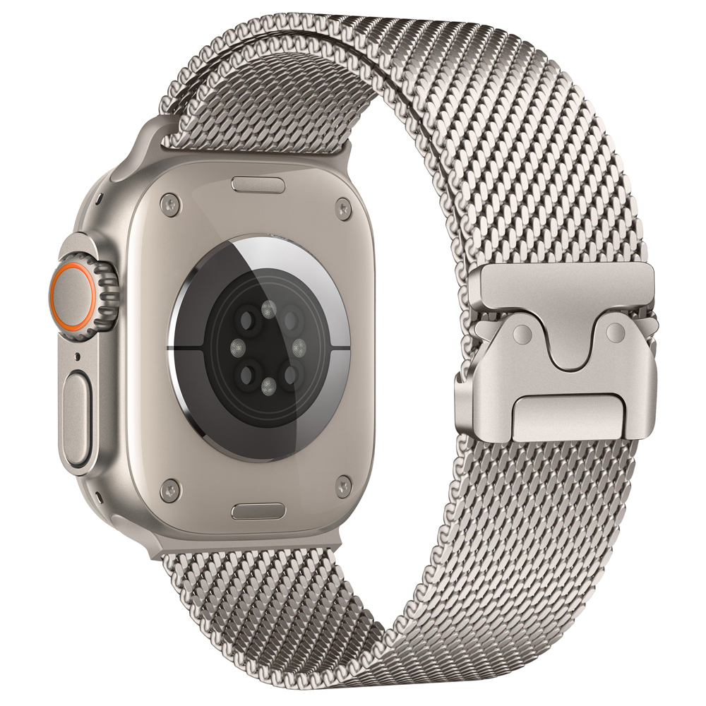 Apple Watch Ultra 49mm Uyumlu Zore KRD-121 Metal Hasır Kordon - 8