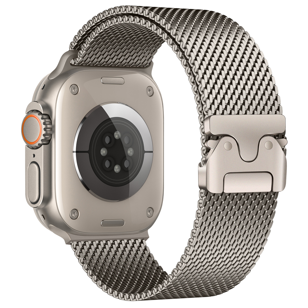 Apple Watch Ultra 49mm Uyumlu Zore KRD-121 Metal Hasır Kordon - 10