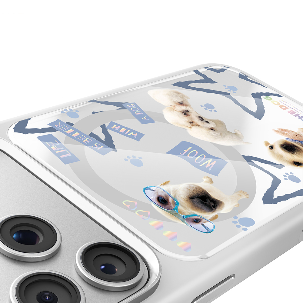 Apple iPhone 18 Pro Max Kılıf M-safe Şarj Özellikli 3D Baskılı Tasarım Mutural The Dog Serisi Kapak - 4