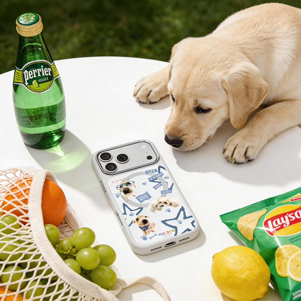 Apple iPhone 18 Pro Max Kılıf M-safe Şarj Özellikli 3D Baskılı Tasarım Mutural The Dog Serisi Kapak - 9