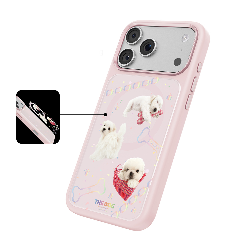 Apple iPhone 18 Pro Max Kılıf M-safe Şarj Özellikli 3D Baskılı Tasarım Mutural The Dog Serisi Kapak - 7