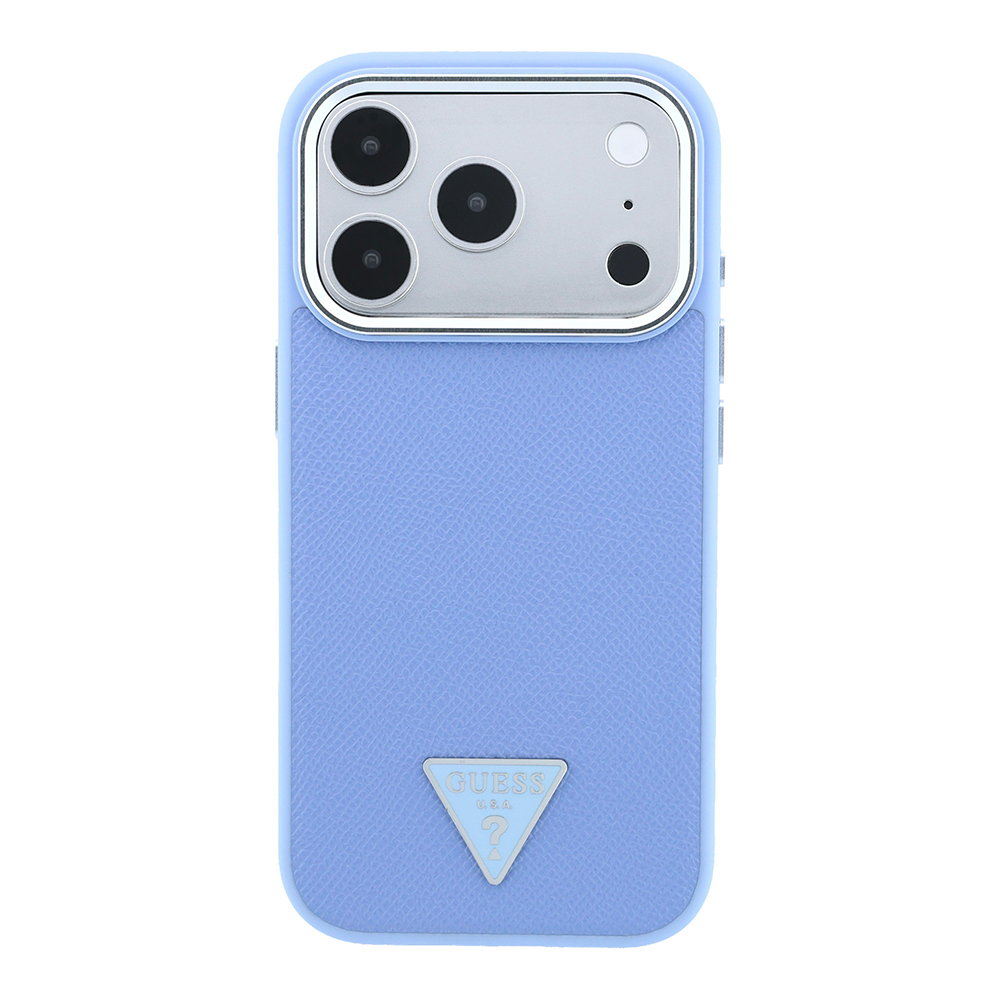 Apple iPhone 18 Pro Max Kılıf Guess Orjinal Lisanslı M-safe Şarj Özellikli Grained Triangle Kapak - 2