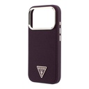 Apple iPhone 18 Pro Kılıf Guess Orjinal Lisanslı M-safe Şarj Özellikli Grained Triangle Kapak - 5