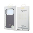 Apple iPhone 18 Pro Kılıf Guess Orjinal Lisanslı M-safe Şarj Özellikli Grained Triangle Kapak - 7