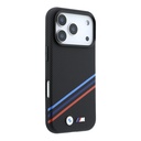 Apple iPhone 18 Pro Max Kılıf BMW Orjinal Lisanslı M-safe Şarj Özellikli Üç Şeritli Metal M Logolu Karbon Fiber Kevlar Kapak - 3