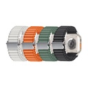 Apple Watch 44mm Uyumlu Zore KRD-123 Naylon Kumaş Hasır Örgülü Kordon - 3