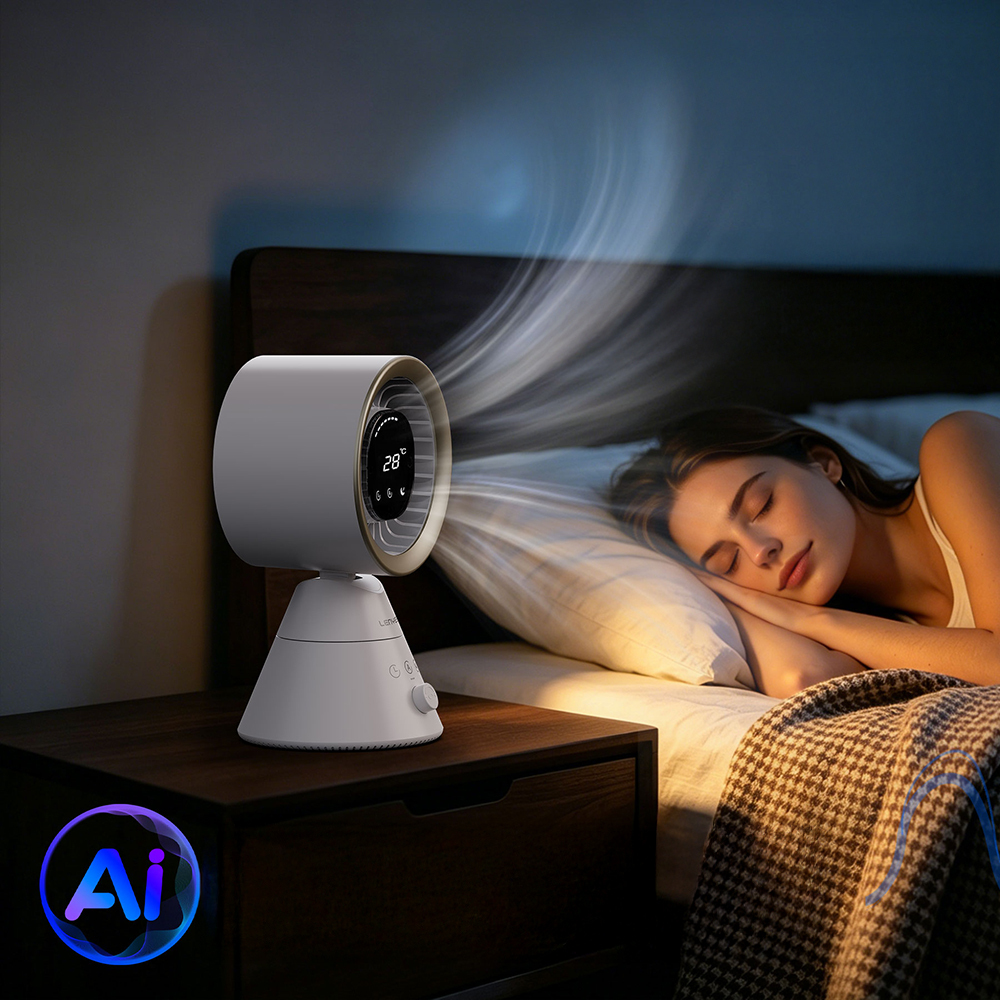 Lenyes LHF22 Dijital Led Göstergeli AI Hava Kontrollü Kule Tipi Soğutucu Masa Fanı - 2