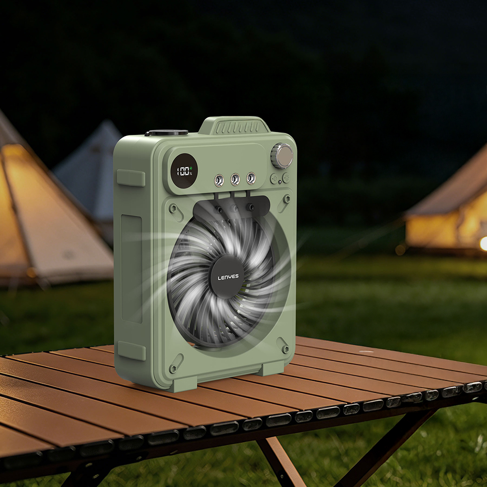 Lenyes LHF25 Dijital Led Göstergeli Su Hazneli Gece Lambalı Outdoor Soğutucu Fan - 1