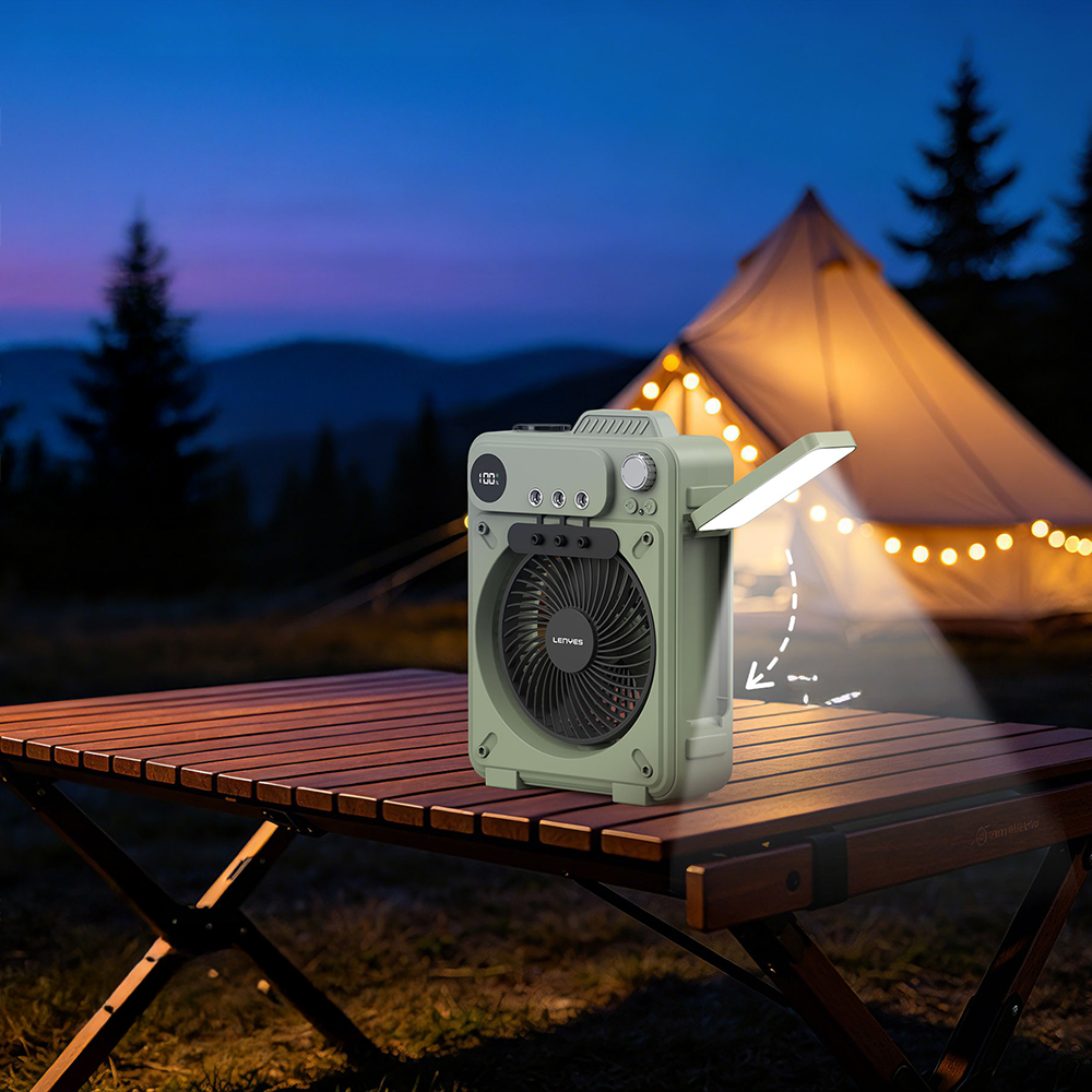 Lenyes LHF25 Dijital Led Göstergeli Su Hazneli Gece Lambalı Outdoor Soğutucu Fan - 4