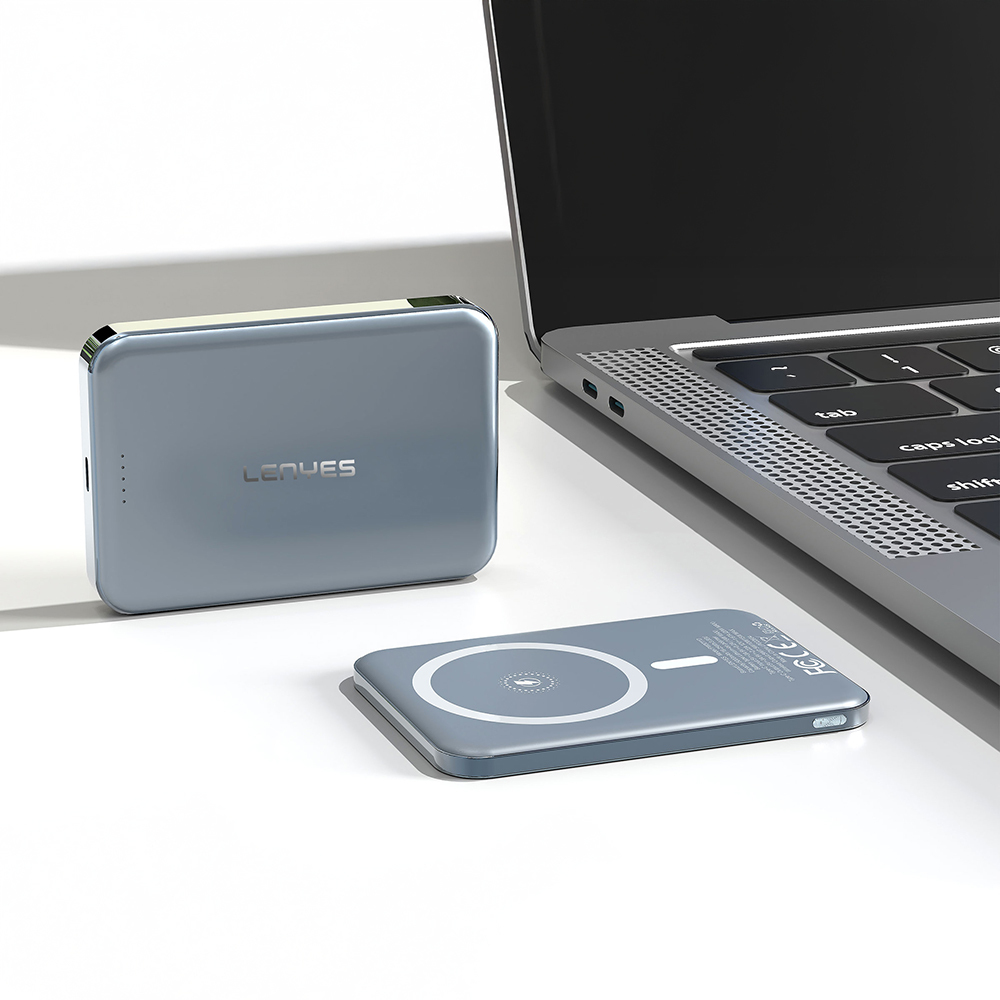 Lenyes PW1011D Ultra İnce LED Göstergeli Wireless Powerbank 15W 10000mAh - 4