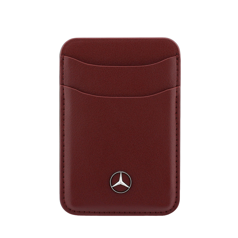 Apple iPhone 18 Pro Max Kılıf Mercedes Benz Orjinal Lisanslı M-safe Şarj Özellikli PU Deri 3D Metal Logolu Kartlıklı Kapak - 10