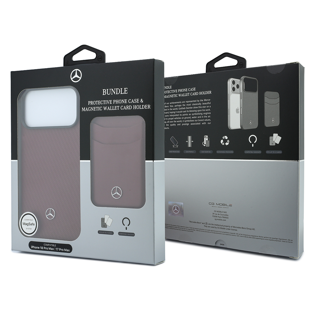 Apple iPhone 18 Pro Max Kılıf Mercedes Benz Orjinal Lisanslı M-safe Şarj Özellikli PU Deri 3D Metal Logolu Kartlıklı Kapak - 13