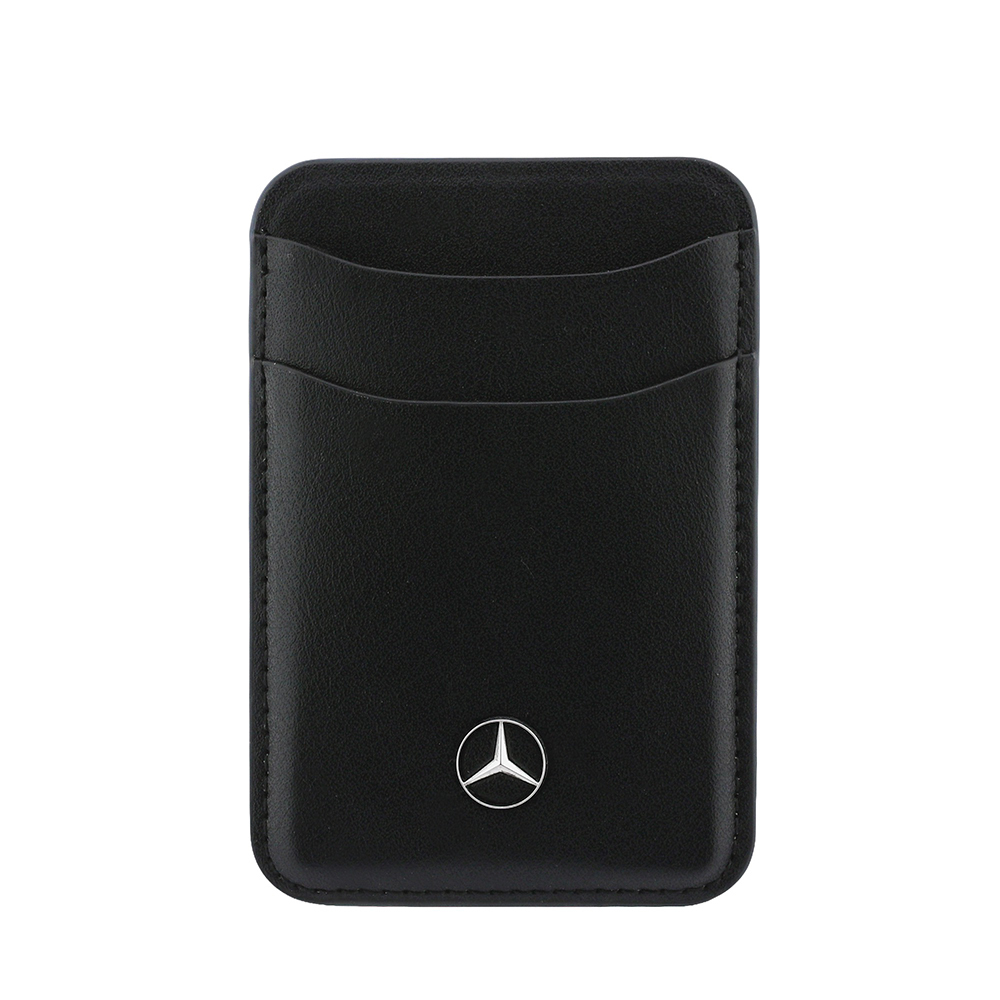 Apple iPhone 18 Pro Max Kılıf Mercedes Benz Orjinal Lisanslı M-safe Şarj Özellikli PU Deri 3D Metal Logolu Kartlıklı Kapak - 9