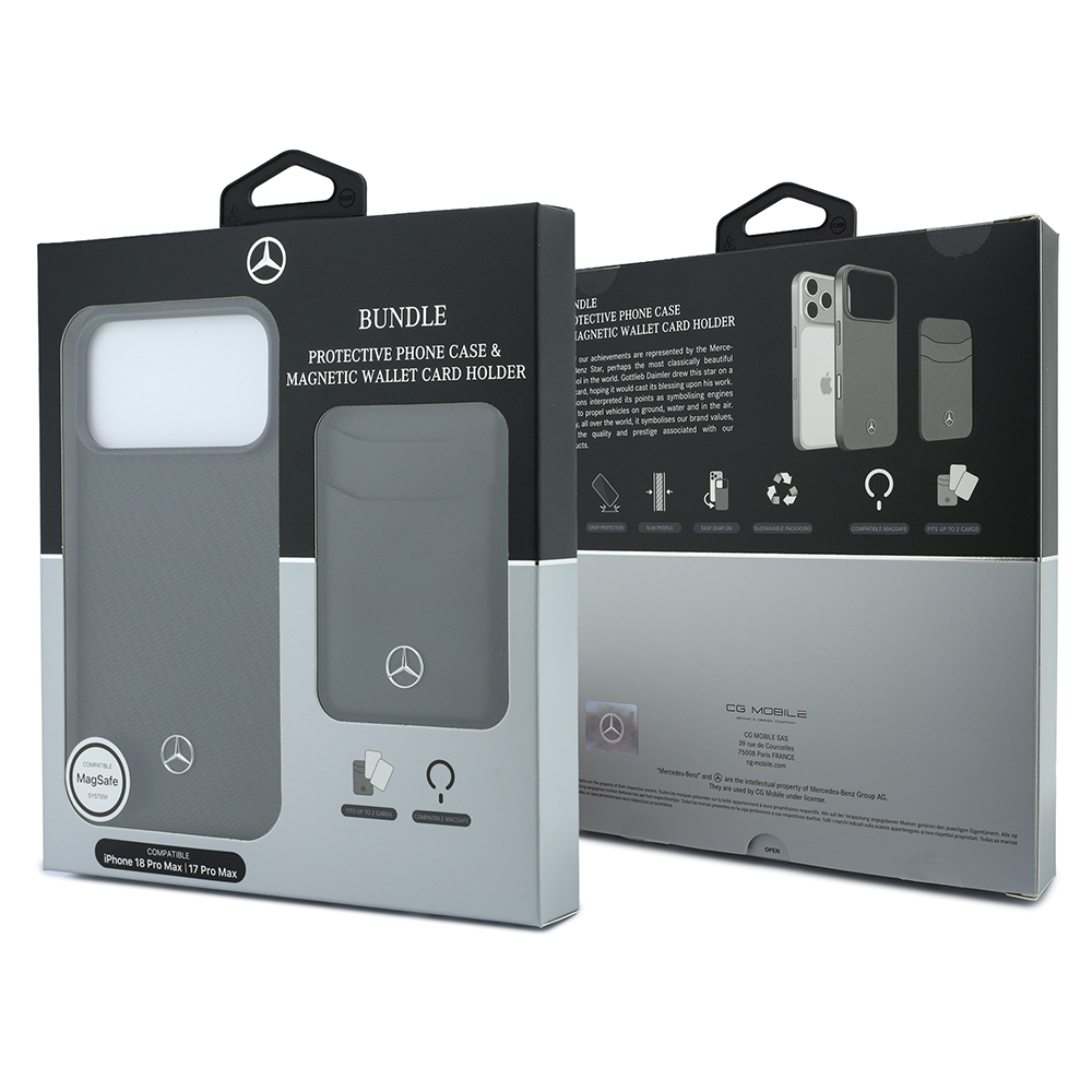 Apple iPhone 18 Pro Max Kılıf Mercedes Benz Orjinal Lisanslı M-safe Şarj Özellikli PU Deri 3D Metal Logolu Kartlıklı Kapak - 13