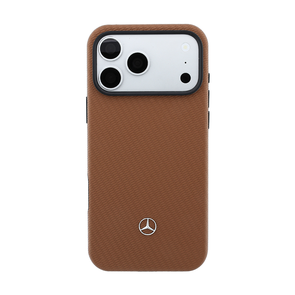 Apple iPhone 18 Pro Max Kılıf Mercedes Benz Orjinal Lisanslı M-safe Şarj Özellikli PU Deri 3D Metal Logolu Kartlıklı Kapak - 3