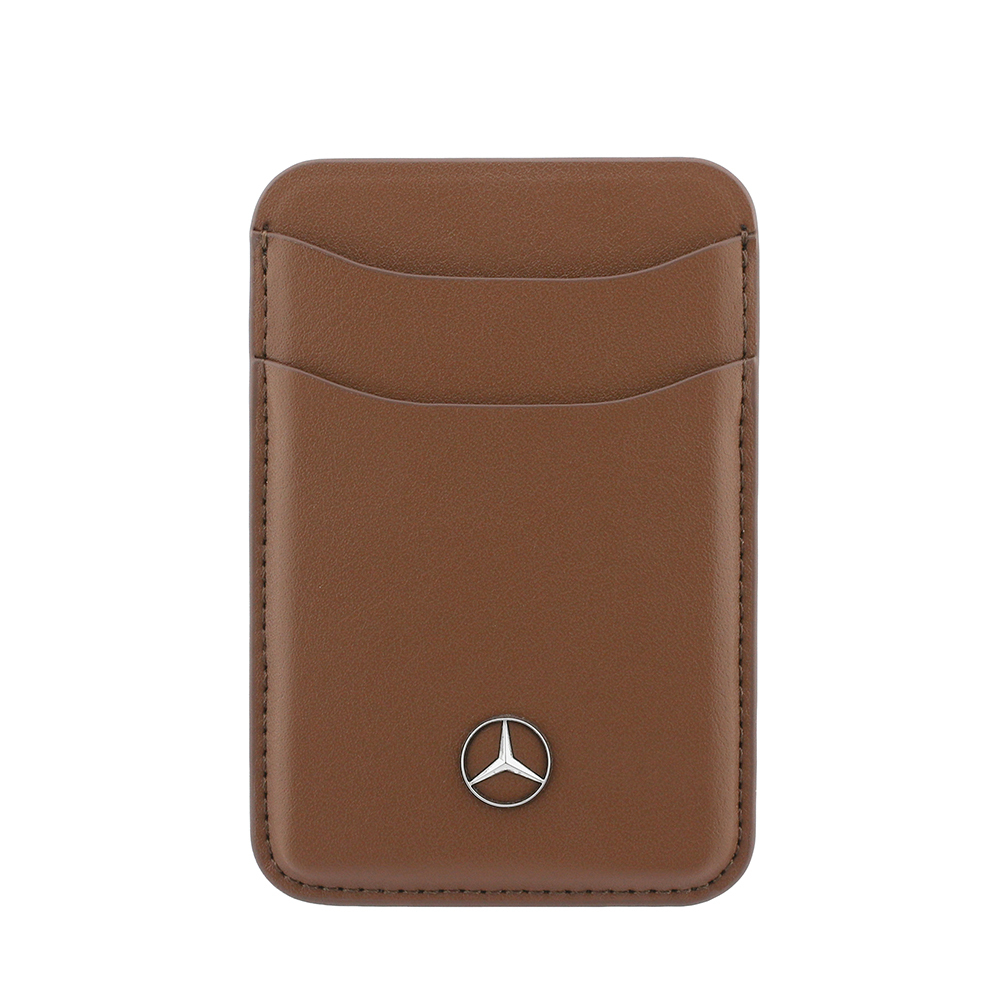 Apple iPhone 18 Pro Max Kılıf Mercedes Benz Orjinal Lisanslı M-safe Şarj Özellikli PU Deri 3D Metal Logolu Kartlıklı Kapak - 9