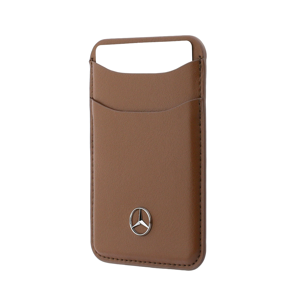 Apple iPhone 18 Pro Max Kılıf Mercedes Benz Orjinal Lisanslı M-safe Şarj Özellikli PU Deri 3D Metal Logolu Kartlıklı Kapak - 10