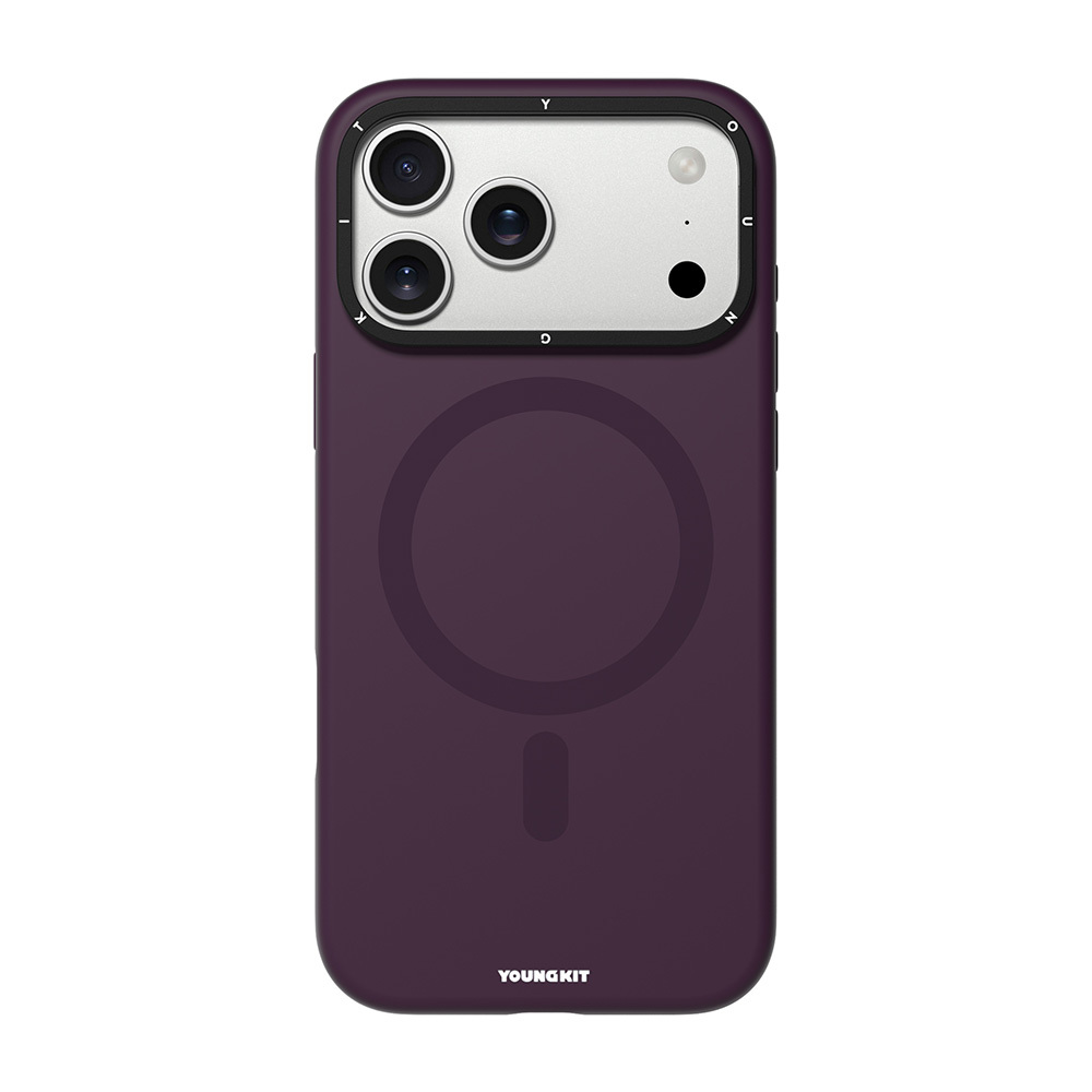 Apple iPhone 17 Pro Max Uyumlu Kılıf M-safe Şarj Özellikli Kamera Standlı Youngkit Bitty Cream Kapak - 1