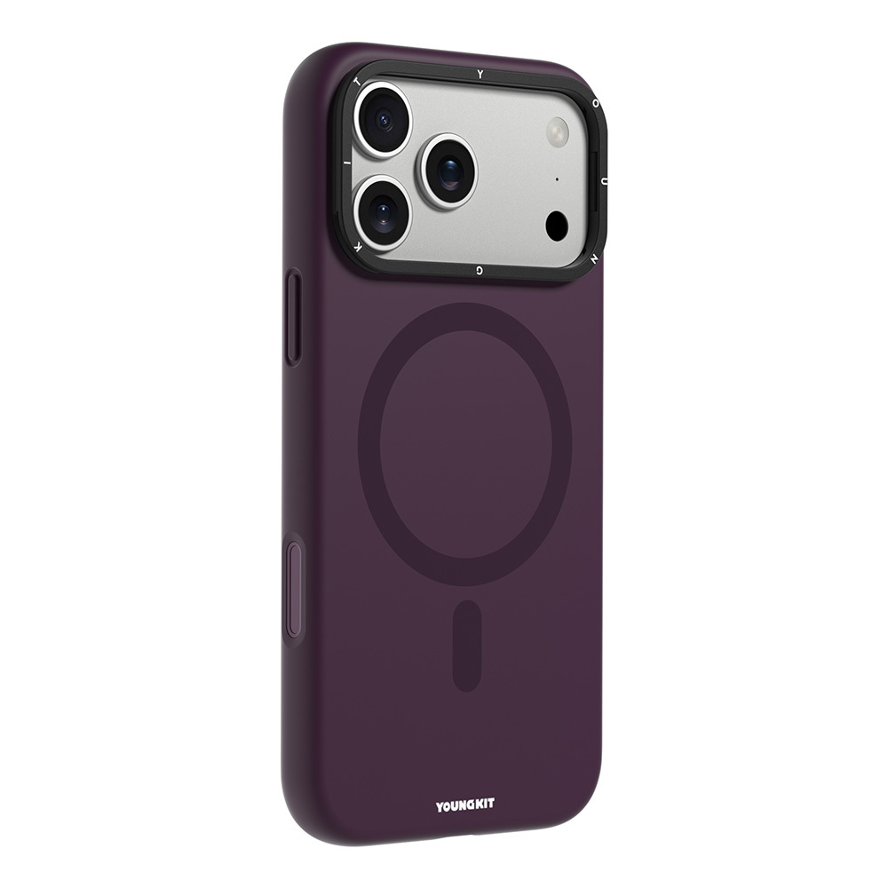 Apple iPhone 17 Pro Max Uyumlu Kılıf M-safe Şarj Özellikli Kamera Standlı Youngkit Bitty Cream Kapak - 2