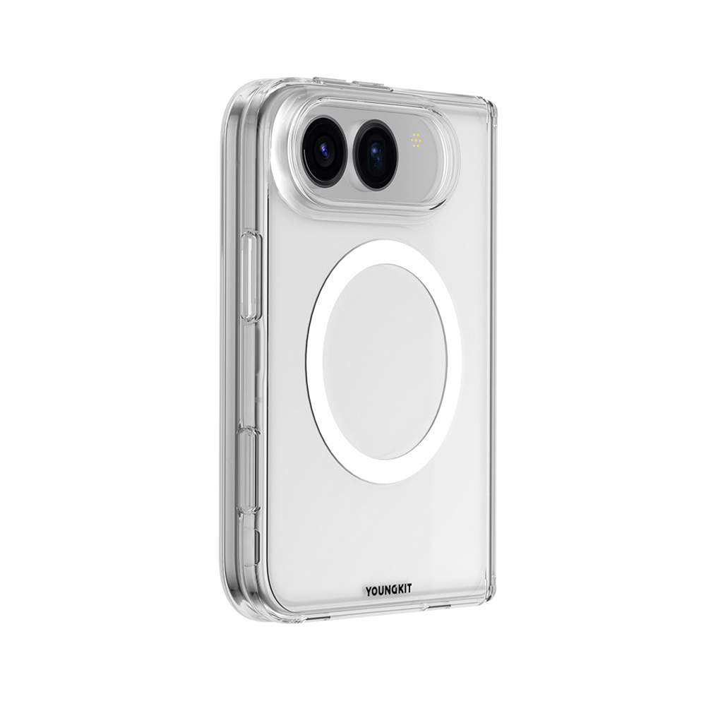 Apple iPhone Duo Kılıf M-safe Şarj Özellikli 2in1 Youngkit Clear Serisi Kapak - 2