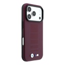 Apple iPhone 18 Pro Kılıf BMW Orjinal Lisanslı M-safe Şarj Özellikli PU Delikli Metal M Logolu Kapak - 3