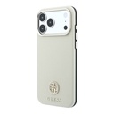 Apple iPhone 18 Pro Kılıf Guess Orjinal Lisanslı M-safe Şarj Özellikli PU Taşlı Metal 4G ve Yazı Logolu Kapak - 1