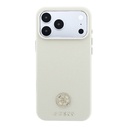 Apple iPhone 18 Pro Kılıf Guess Orjinal Lisanslı M-safe Şarj Özellikli PU Taşlı Metal 4G ve Yazı Logolu Kapak - 2
