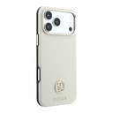 Apple iPhone 18 Pro Kılıf Guess Orjinal Lisanslı M-safe Şarj Özellikli PU Taşlı Metal 4G ve Yazı Logolu Kapak - 3