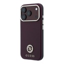 Apple iPhone 18 Pro Kılıf Guess Orjinal Lisanslı M-safe Şarj Özellikli PU Taşlı Metal 4G ve Yazı Logolu Kapak - 1
